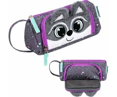 Derform pieštukų dėklas Bambino Racoon trikampis pieštukų dėklas Raccoon