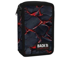Derform Back Up Penalas chłopięcy dwukomorowy su wyposażeniem 30el flamastry kredki linijka