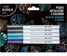 Derform Kidea metaliniai markeriai, 5 spalvų