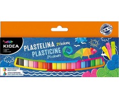 Plastelinos rinkinys 24 spalvos Kidea
