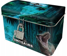 Skarbonka su kłódką kuferek Dinozaury DERFORM