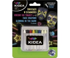 Kidea dažai veidui, 8 spalvos, 2 fluorescenciniai
