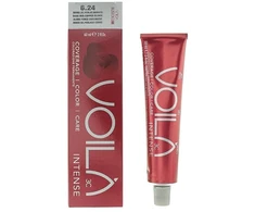 Intercosmo Voila 3C Intense Permanent Hair Dye 6.24 Dark Iridescent Copper Skirtas šviesiems plaukams, 60 ml
