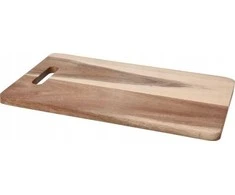 Excellent Houseware Natūralaus Akacijos Medžio Pjaustymo Lentelė 36x23 cm su Rankena