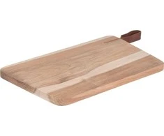 Excellent Houseware Tikmedžio medinė pjaustymo lenta serviravimui, 30x18 cm
