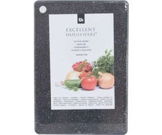 Excellent Houseware Plastikinė pjaustymo lenta 33x23 cm juoda