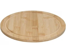 Apvali bambukinė pjaustymo lentelė 1 x 30 x 30 cm, KITCHEN&amp;GO