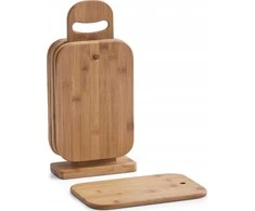 Bamboo 6 pjaustymo lentos + stovas, bambuko mediena, ZELLER