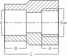 Detal Met Detaliai suderintas PP Mufa GW 40 x 1 colių [15]