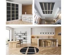 Devi IR rinkinys Sidabrinis 160 W 10 m², plotis 100 cm + Gemini Baltas (5904890247376)