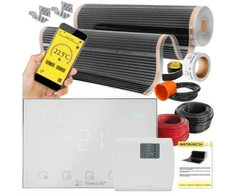 Devi Rinkinys IR Sidabrinis 160W 12m²,szer.100cm + Gemini Baltas (5904890247383)