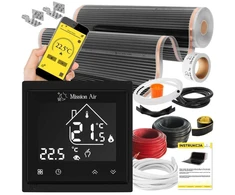 Devi Rinkinys IR Sidabrinis 160W 12m²,szer.50cm +Libra Juodas (5904890244740)