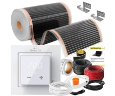 Devi Rinkinys IR Sidabrinis 160 W 16 m², plotis 50 cm + Aries LCD (5905910410985)