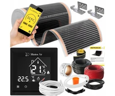Devi IR rinkinys Sidabrinis 160 W 18 m², plotis 50 cm + Libra Juodas (5904890244771)