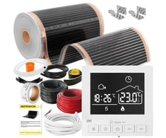 Devi IR rinkinys Sidabrinis 160W 1m², plotis 50 cm + Taurus Baltas (5904890243934)