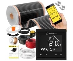Devi IR Sidabrinis 160 W 1 m² rinkinys, plotis 50 cm + Libra Juodas (5904890244627)