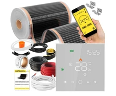 Devi IR rinkinys Sidabrinis 160 W 20 m², plotis 50 cm + Leo Baltas (5904890245006)
