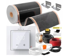 Devi Rinkinys IR Sidabrinis 160W 2,5m²,szer.50cm +Aries LCD (5905910410756)