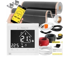 Devi Rinkinys IR Sidabrinis 160W 2m²,szer.100cm + Libra Baltas (5904890246409)