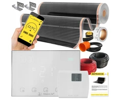 Devi Rinkinys IR Sidabrinis 160W 2m²,szer.100cm + Gemini Baltas (5904890247284)