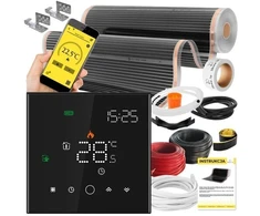Devi IR rinkinys Sidabrinis 160 W 4 m², plotis 100 cm + Leo Juodas (5904890247109)