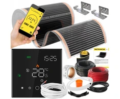 Devi IR rinkinys Sidabrinis 160 W 5 m², plotis 50 cm + Leo Juodas (5904890245136)