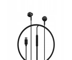 Devia laidinės ausinės Smart M2 Digital Metal USB-C juodos spalvos