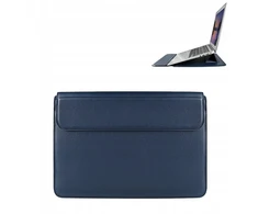 Devia nešiojamo kompiuterio / MacBook dėklas Ultra-Thin 15,4'' atsparus vandeniui PU leather mėlynos spalvos
