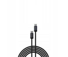 Devia kabelis Gracious EC646 PD USB-C - USB-C 1,0 m 60W 3A juodos spalvos