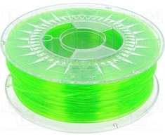 3D plastikas Devil Design PET-G 1.75mm 1kg - Bright Žalias Transparent