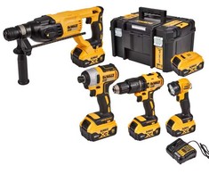 DEWALT Rinkinys COMBO 18V DCK1012P4T (DCD778, DCF787, DCH133, DCL040) 2x5,0Ah