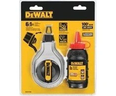 Linijų žymėjimo kreida rinkinys DeWalt DWHT47408; 30 m