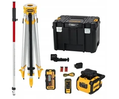 Rotacinis lazerinis nivelyras su imtuvu DeWalt DCLE15211RL-QW