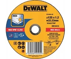 DEWALT TARCZA METAL 115x1,2mm INOX