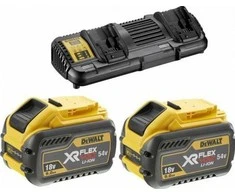 Dewalt DCB132 rinkinkys: 2x9,0 Ah akumuliatoriai + įkroviklis
