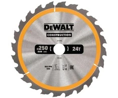 Pjovimo diskas medienai DeWalt; 250x3x30,0 mm; Z24; 10°
