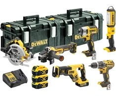 Įrankių rinkinys DeWalt DCK623P3-QW (DCG405 + DCS367 + DCS570 + DCF887 + DCD796 + DCL050); 18 V; 3x5,0 Ah akum.