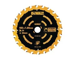 Pjovimo diskas medienai DeWalt; 165x1,65x20,0 mm; Z24; 18°