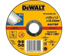 DEWALT TARCZA DO CIĘCIA METALU 125 x 1,2 x 22,2mm 10sztuk INOX