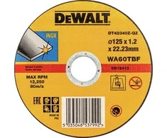 DEWALT TARCZA DO CIĘCIA METALU 125 x 1,2 x 22,2mm INOX
