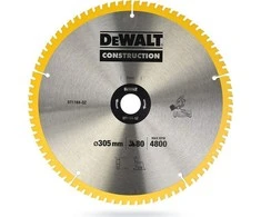 Pjovimo diskas medienai DeWalt DT1184-QZ; 305x30 mm; 80T; 5°