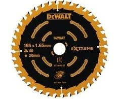 DEWALT pjovimo diskas 165x20mmx40z