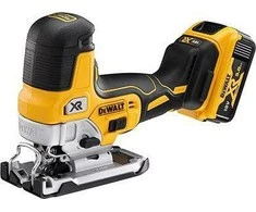 Akumuliatorinis siaurapjūklis DeWalt DCS335P2; 18 V; 2x5,0 Ah akum.