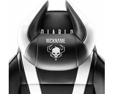 Diablo Chairs X-Horn galvos atrama, juoda ir balta