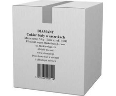 Diamant baltas cukrus pak. 5g x 1000 vnt.