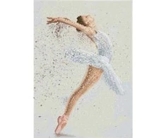 DIAMOND DOTZ Deimantinis siuvinėjimas Diamond Dotz Deimantinė mozaika Balerina Padovanok viską 45x59.5cm DQ10015