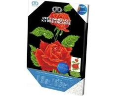 DIAMOND DOTZ Deimantinis siuvinėjimas Diamond Dotz Raudona rose 29x44cm DDK5025