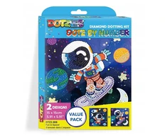 Deimantinė aplikacija DIAMOND DOTZ „DOTZ BY NUMBER FUN IN SPACE"