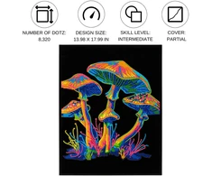 DIAMOND DOTZ SUAUGUSIEMS NEONINIAI GRYBAI