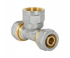 Diamond redukcinis trišakis DZ, PEX-AL-PEX, žalvaris 1/2"x20x20 FTN-008.1/2X20X20.TD